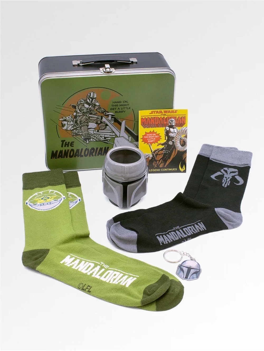 Star Wars The Mandalorian 2-Pack Crew Socks — Green & Black